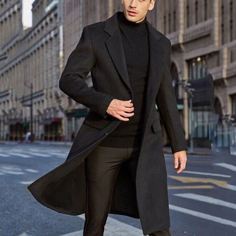 Men's Long Wool Coat