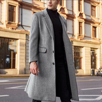 Men's Long Wool Coat