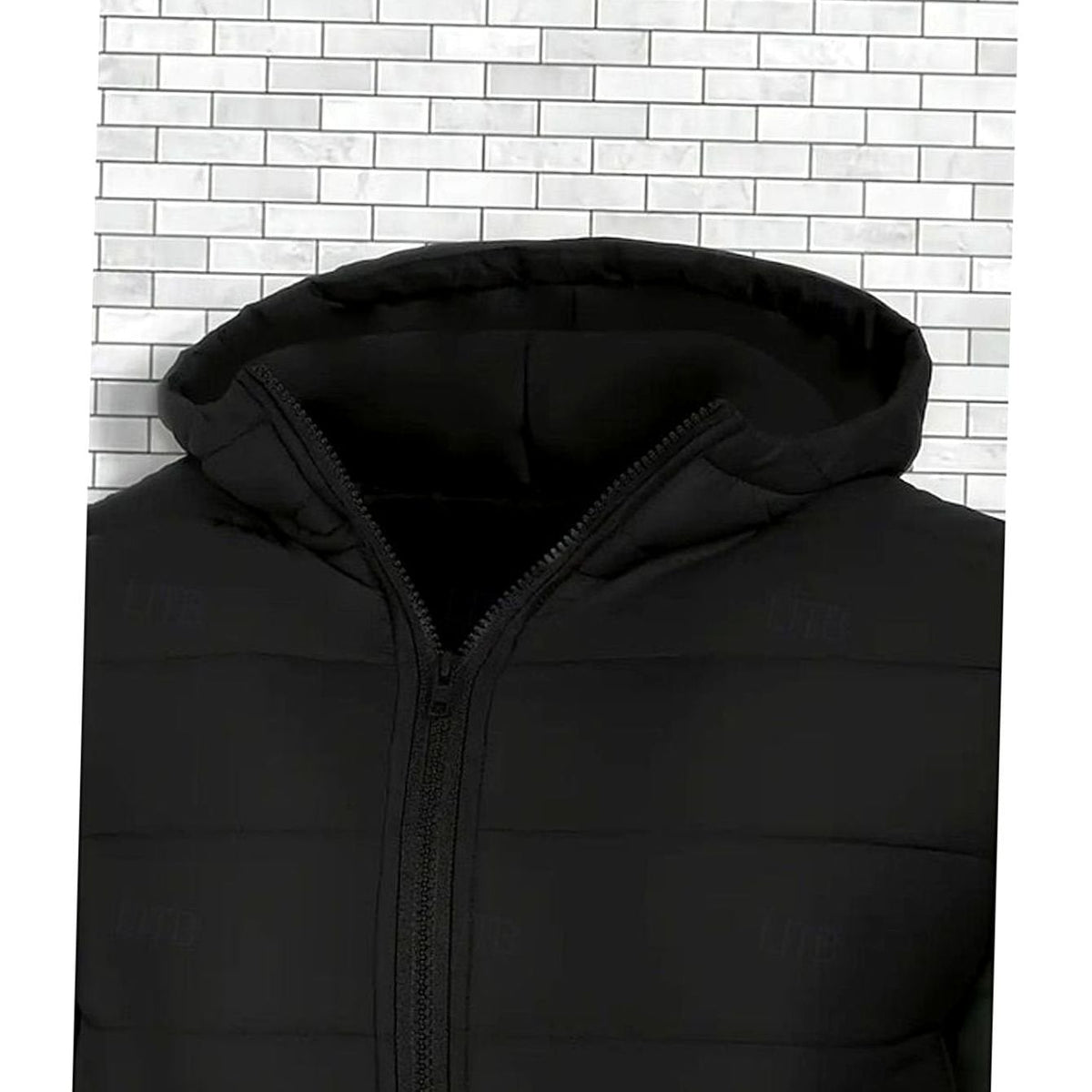 Men's Regular Fit Hooded Quilted Coated Puffer Jacket