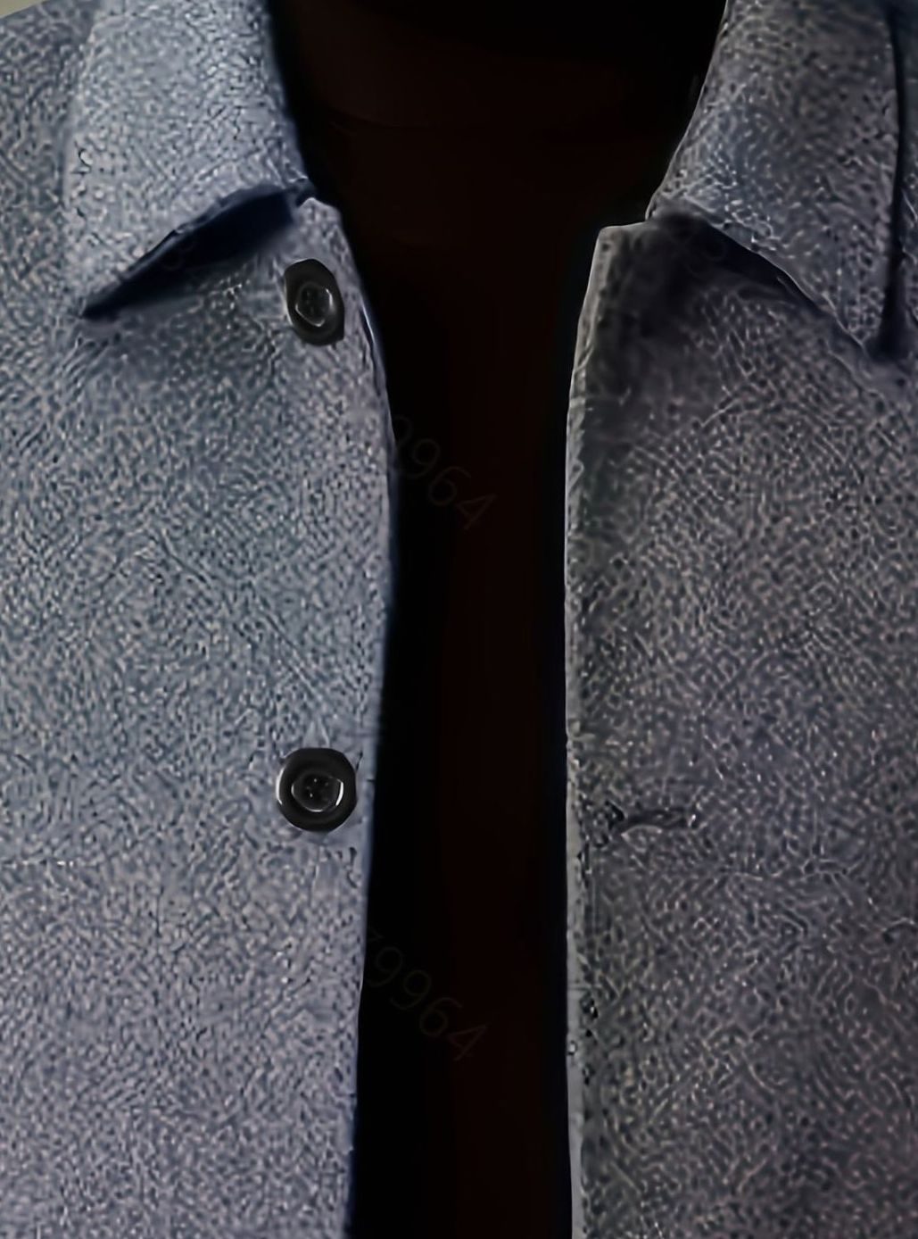 Men's Relaxed Fit Single-Breasted Wool Overcoat with Classic Collar