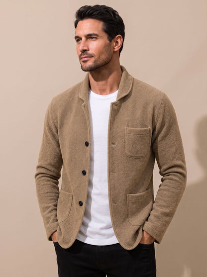 Men's Slim Fit Button-Front Knit Cardigan