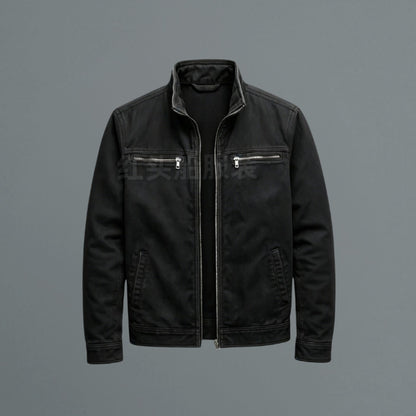Men's Stand-Collar Full-Zip Slim-Fit Bomber Jacket