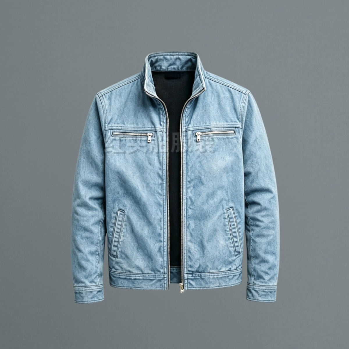 Men's Stand-Collar Full-Zip Slim-Fit Bomber Jacket