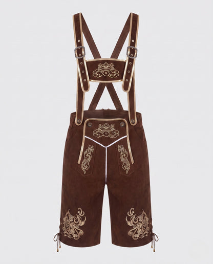 Men's Trachten Lederhosen with Traditional Embroidery