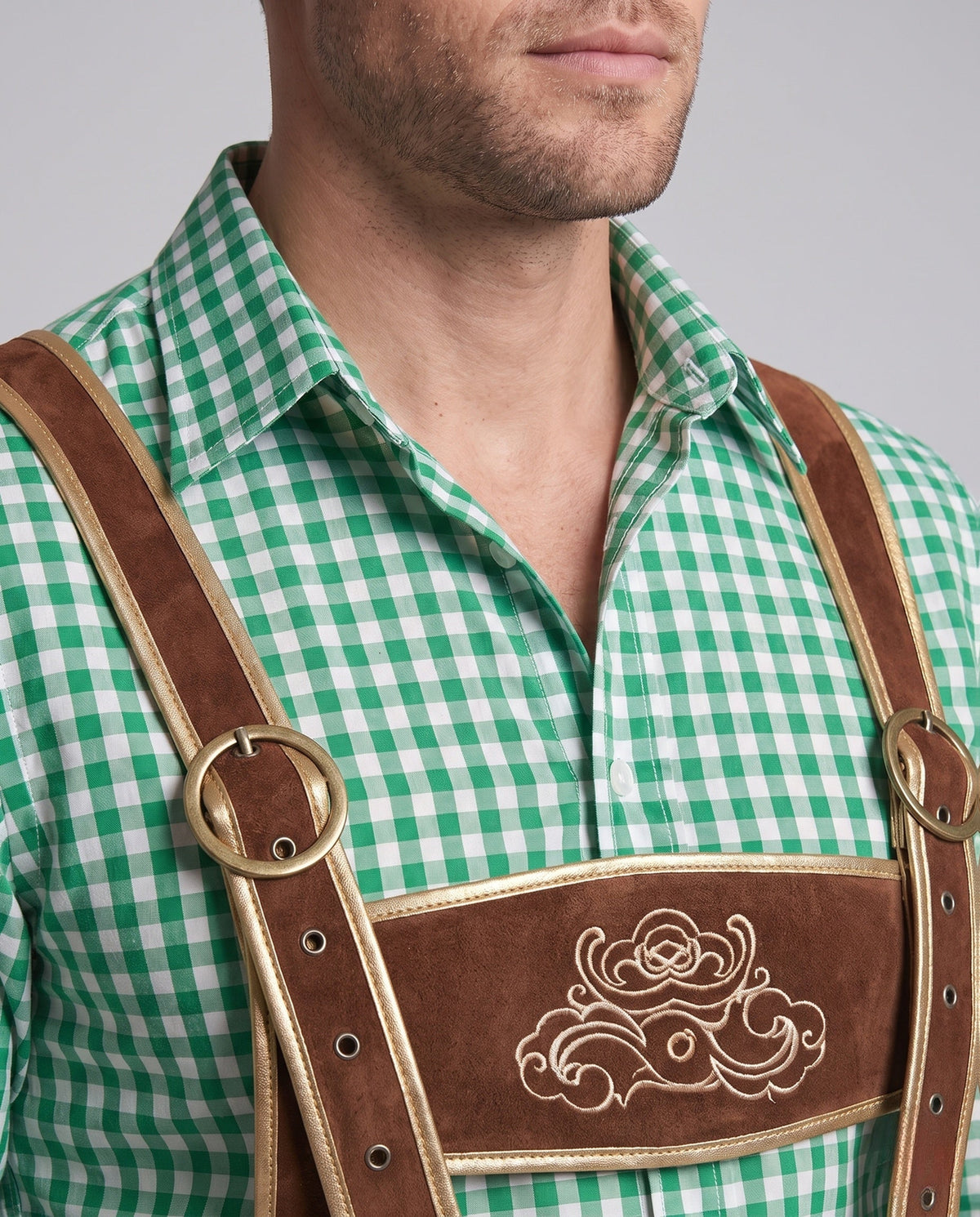 Men's Trachten Lederhosen with Traditional Embroidery