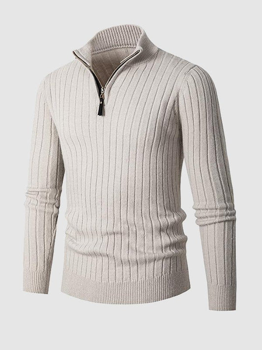 Reed | Men's Half-Zip Ribbed Sweater - Image 1