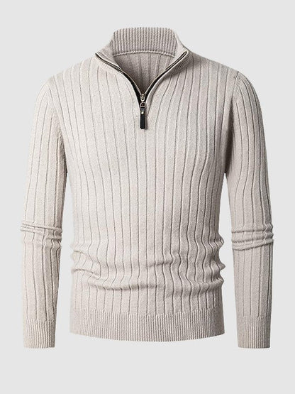 Reed | Men's Half-Zip Ribbed Sweater - Image 2
