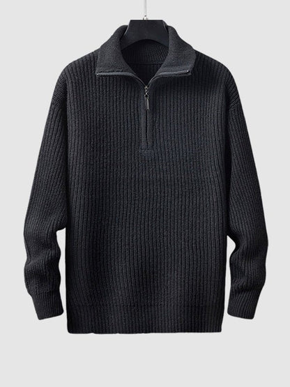 Newton | Men's Quarter Zip Knit Sweater - Image 8