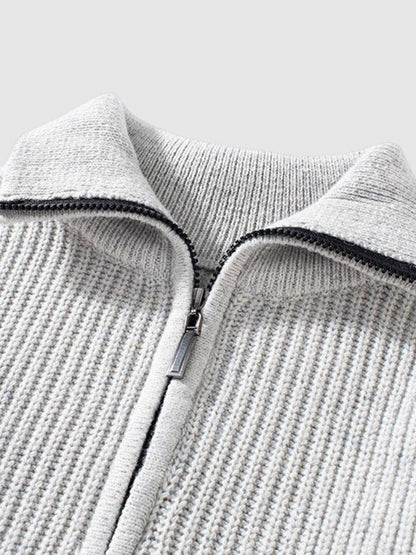 Newton | Men's Quarter Zip Knit Sweater - Image 3