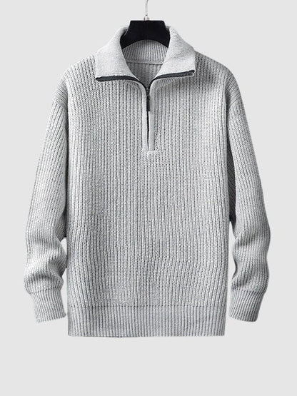 Newton | Men's Quarter Zip Knit Sweater - Image 1