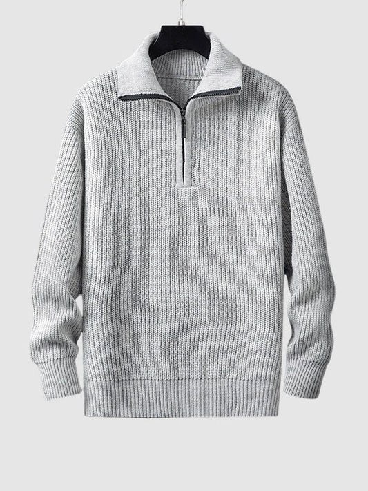 Newton | Men's Quarter Zip Knit Sweater - Image 1