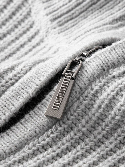 Newton | Men's Quarter Zip Knit Sweater - Image 6