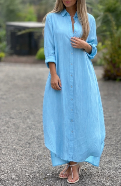Mia | Elegant Cotton Hemp Summer Dress for Women - Image 1