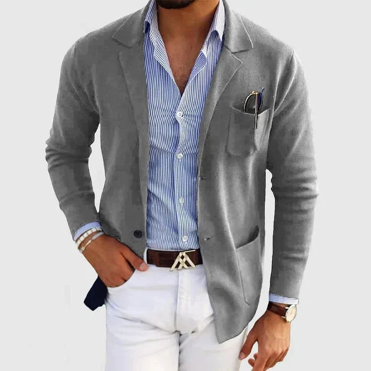 Michael | Men's Casual Knit Blazer - Image 2