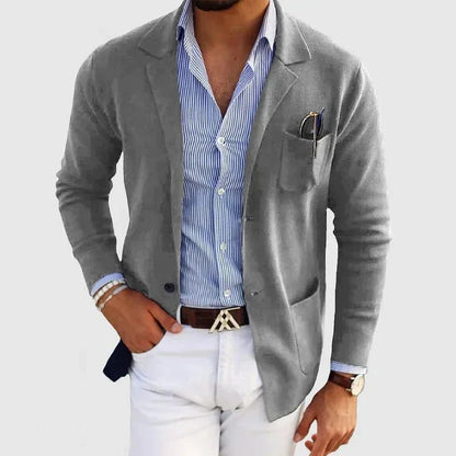 Michael | Men's Casual Knit Blazer - Image 2