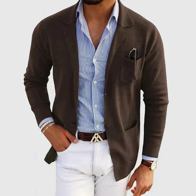 Michael | Men's Casual Knit Blazer - Image 4