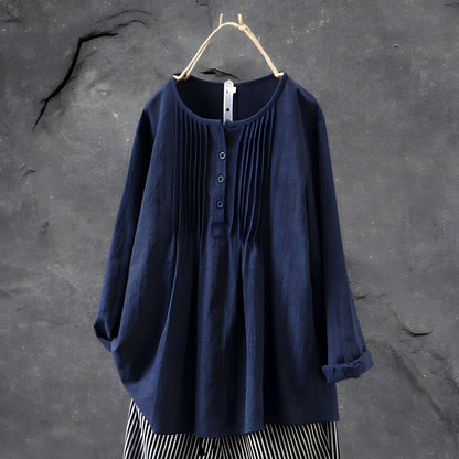 Image of Michelle | Women's Long Sleeve Button Front Peplum Blouse