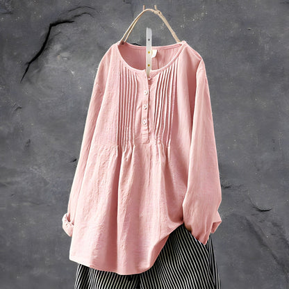 Image of Michelle | Women's Long Sleeve Button Front Peplum Blouse
