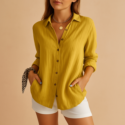 Image of Miranda | Women's Long Sleeve Button-Down Blouse