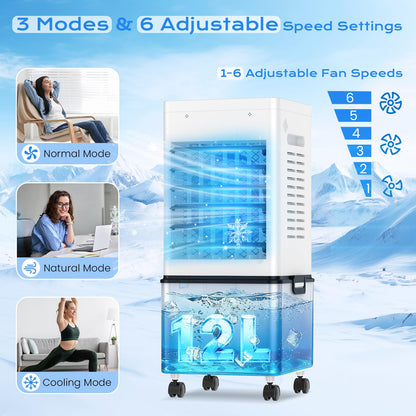 Mobile Evaporative Cooler with 12L Tank & Remote