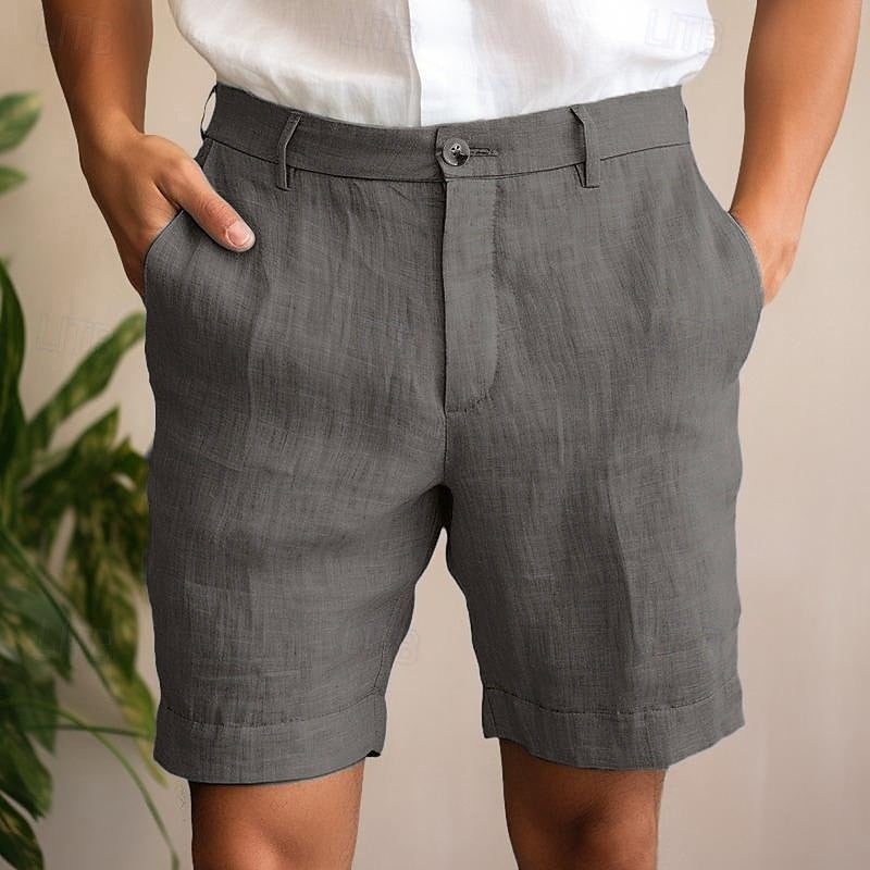Leonard | Lightweight Men's Linen Shorts - Image 2