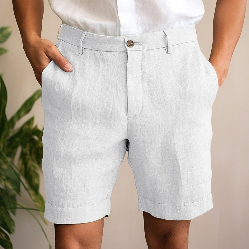 Leonard | Lightweight Men's Linen Shorts - Image 6