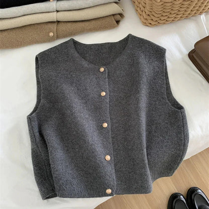 Marlene | Women's Button-Front Knit Sweater Vest - Image 1