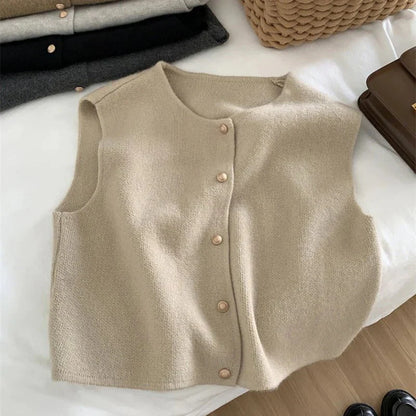 Marlene | Women's Button-Front Knit Sweater Vest - Image 3