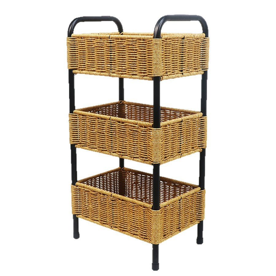 Multi-Tier Woven Bathroom Organizer Basket