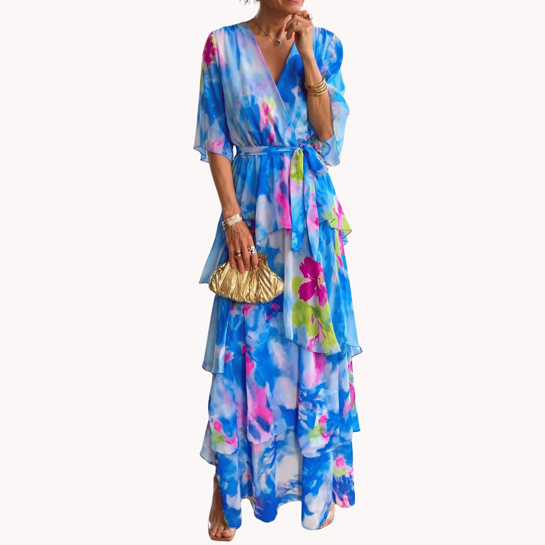 Nicolette | Elegant V-Neck Dress for Any Occasion - Image 2