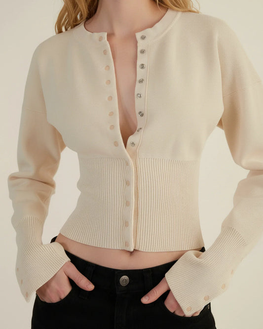 Nora | Women's Long-Sleeved Cropped Cardigan