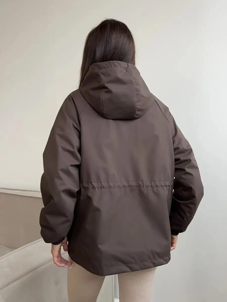 Norma | Women's Hooded Long Coat - Image 2