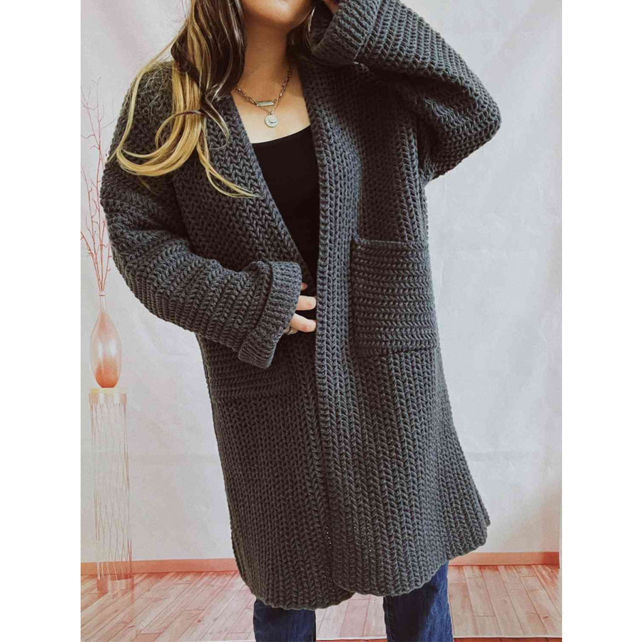 Nora | Women's Oversized Knit Open Front Long Cardigan - Image 9
