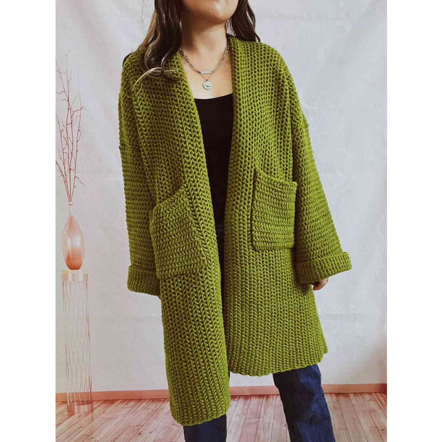 Nora | Women's Oversized Knit Open Front Long Cardigan - Image 5