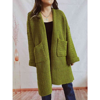 Nora | Women's Oversized Knit Open Front Long Cardigan - Image 5