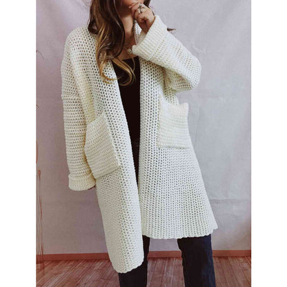 Nora | Women's Oversized Knit Open Front Long Cardigan - Image 14