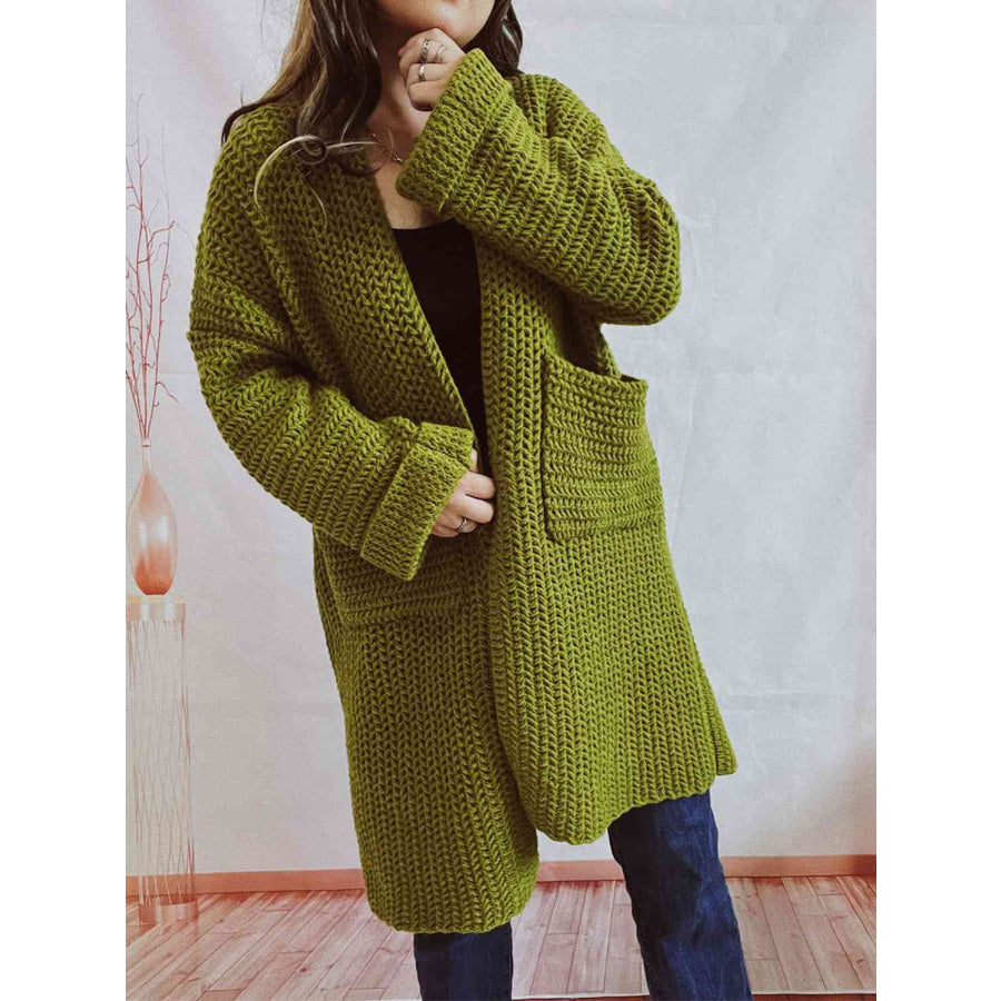 Nora | Women's Oversized Knit Open Front Long Cardigan - Image 6