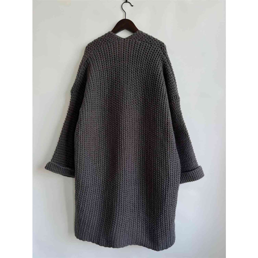 Nora | Women's Oversized Knit Open Front Long Cardigan - Image 12