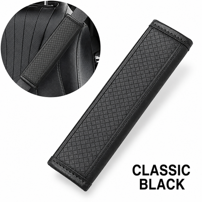 Padded Anti-Slip Quilted Seat Belt Shoulder Cushion with Reinforced Stitching