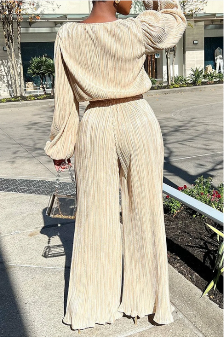 Image of Pam | Women's Wide Leg Two-Piece Set