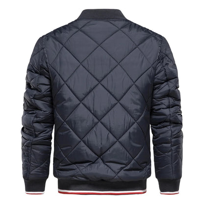 Paul | Men's Diamond Quilted Bomber Jacket - Image 2