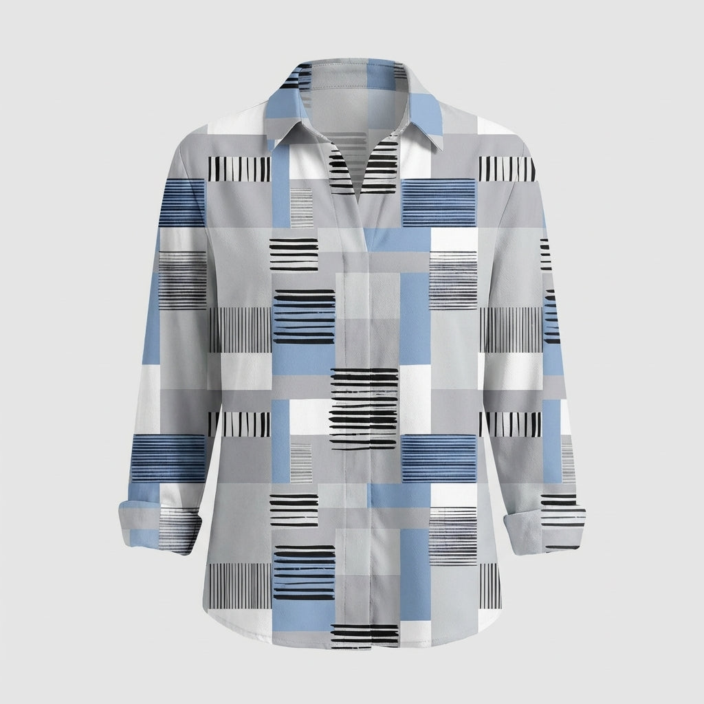 Image of Peggy | Women's Long Sleeve Button-Down Blouse