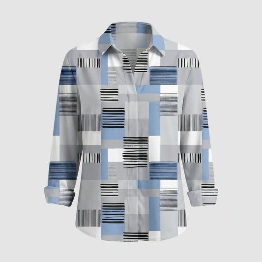 Image of Peggy | Women's Long Sleeve Button-Down Blouse