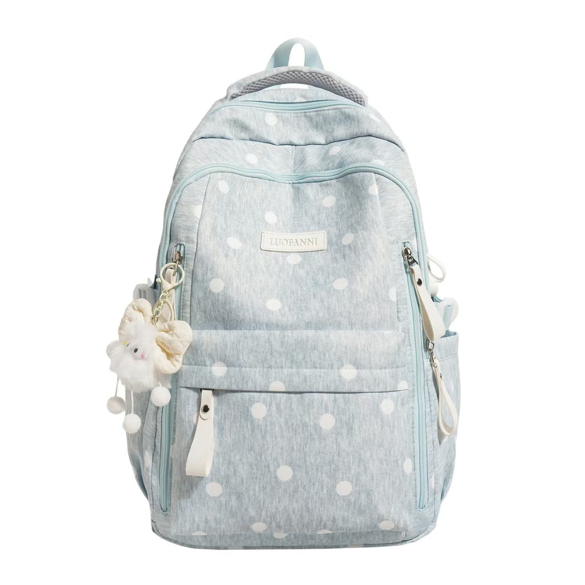 Polka Dot Multi-Pocket Backpack