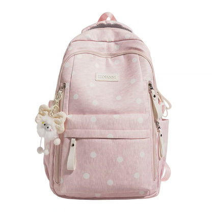Polka Dot Multi-Pocket Backpack