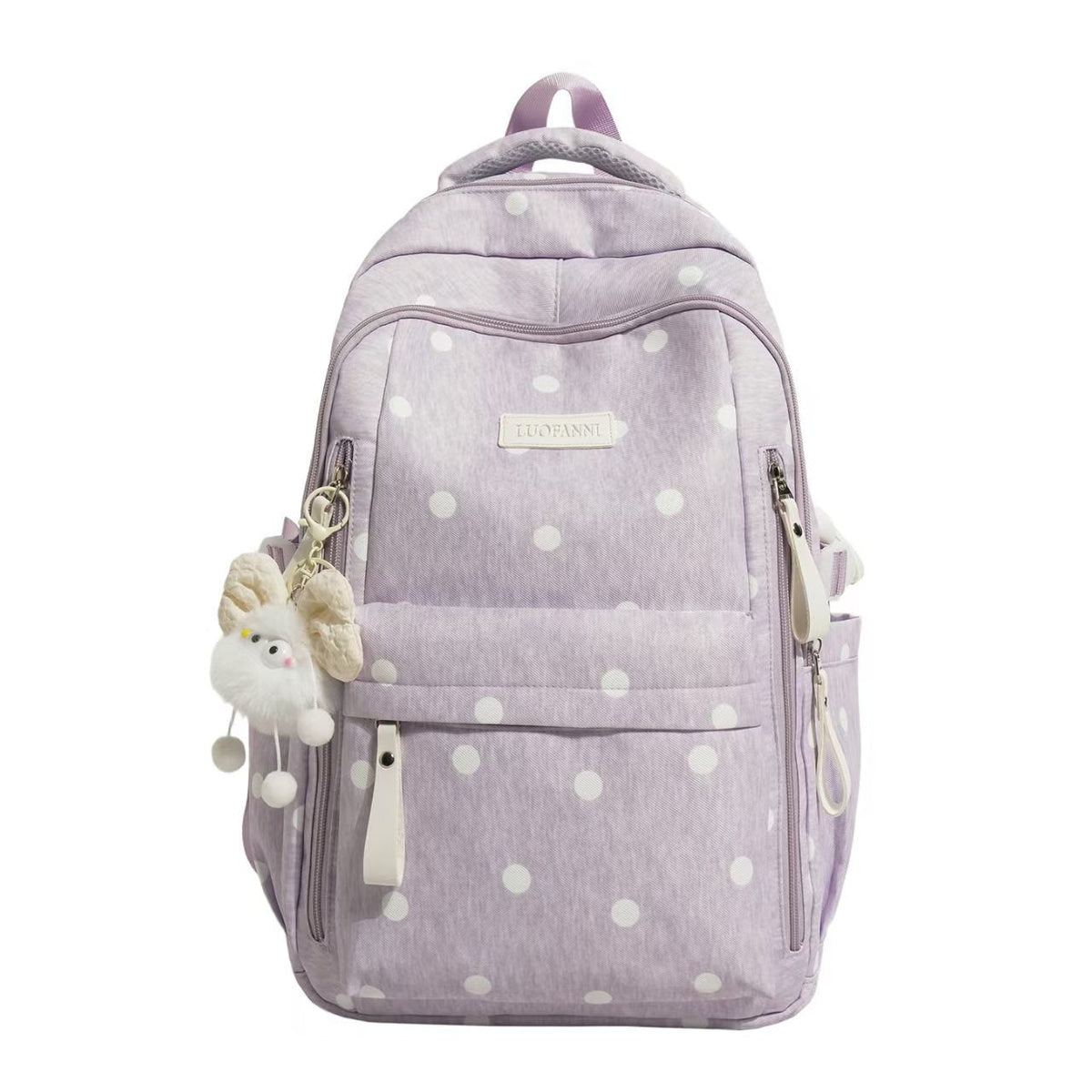Polka Dot Multi-Pocket Backpack