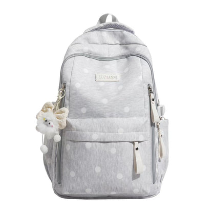Polka Dot Multi-Pocket Backpack
