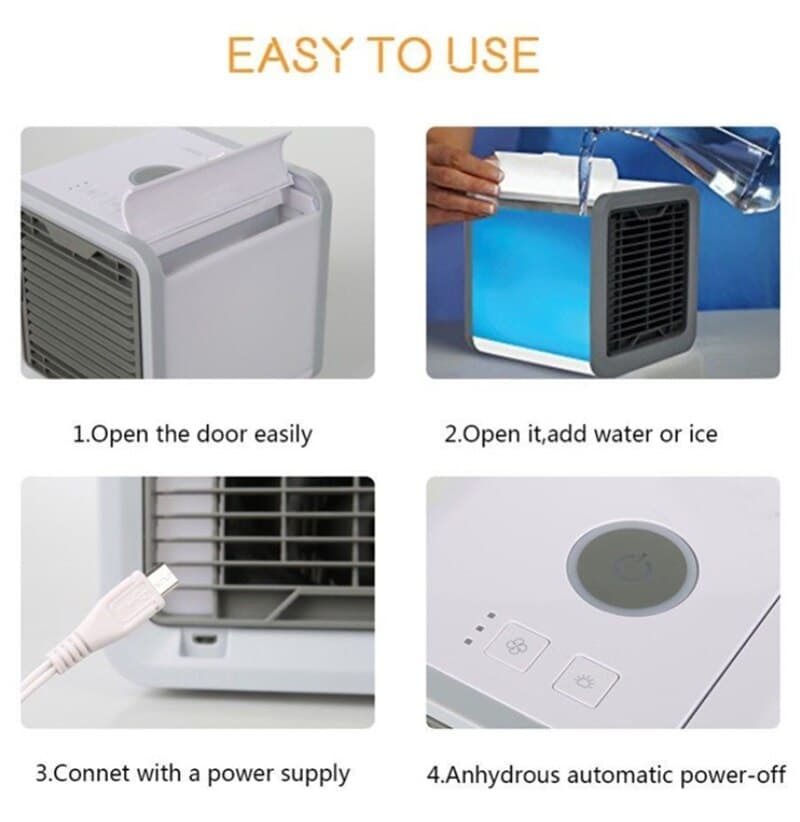 Portable Air Cooler 3-in-1 Fan, Humidifier, Purifier