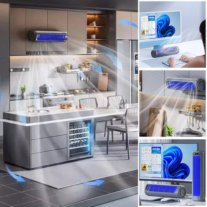 Portable Air Cooler | Wall-Mountable, Quick Cooling & Long-Lasting Battery for Home and Office Use | Clovedale