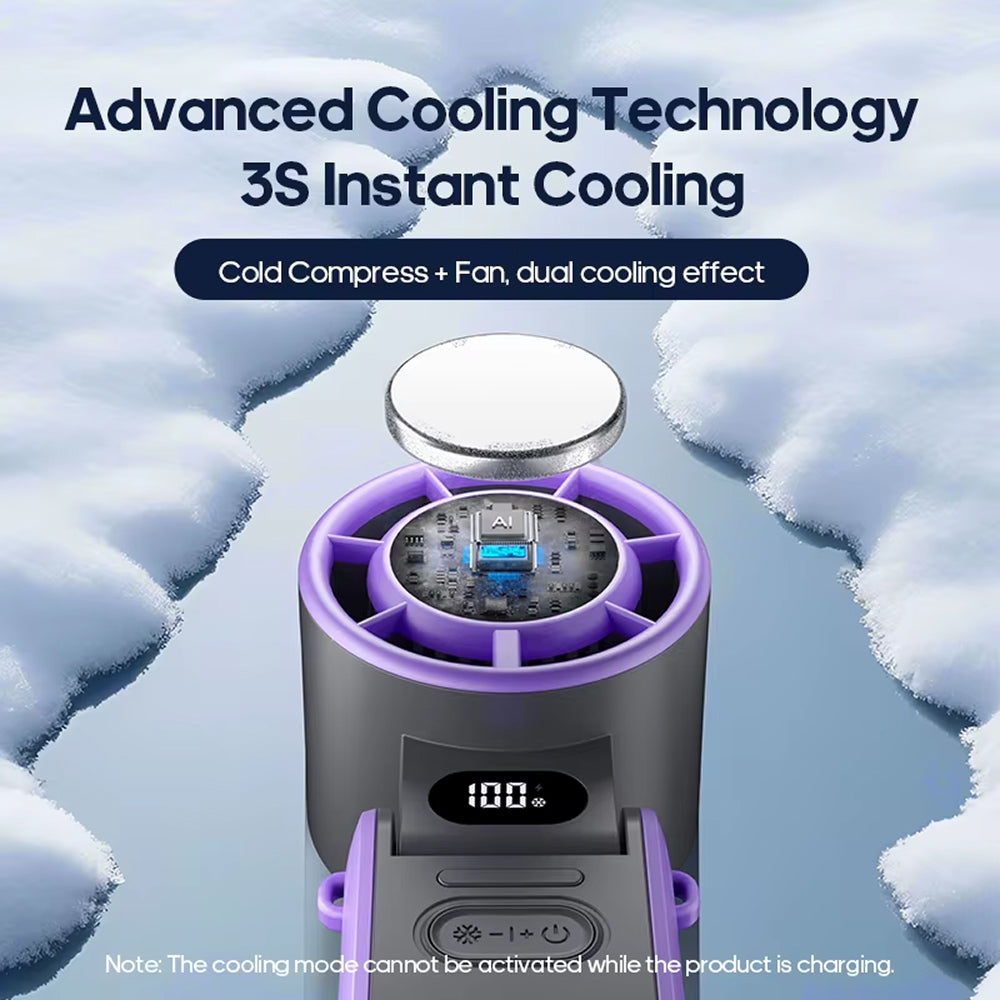 Portable Handheld Cooler Fan with 100 Speeds & Turbo Airflow